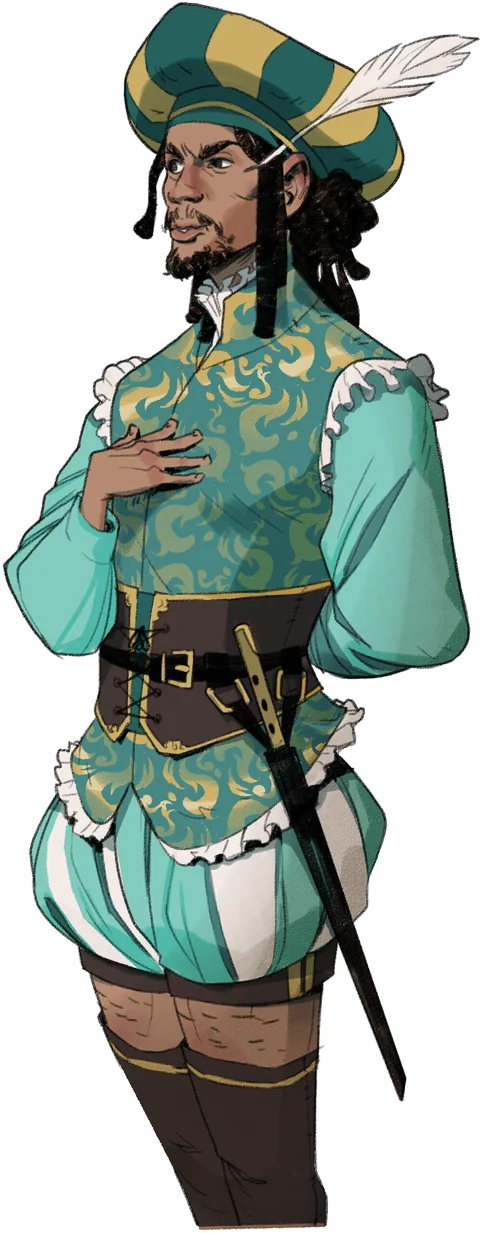 Roc Upchurch drawn as a bard