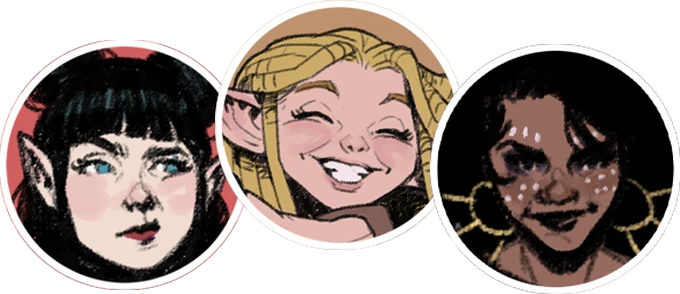Three friendship tokens from the game